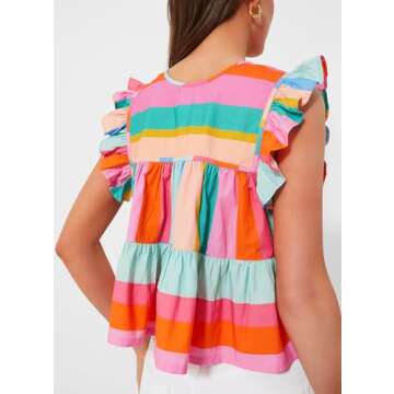 Women Boho Floral Peplum Tops for Summer Style