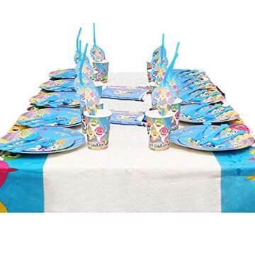 Cute Shark Party Supplies Set for 20 Guests