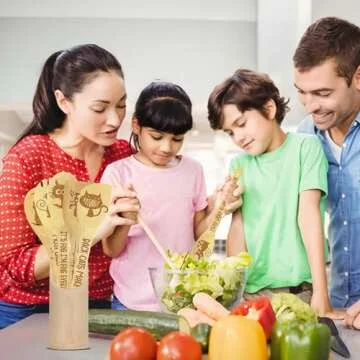 Jouierty Black Cat Wooden Spoons Set for Kitchen Fun