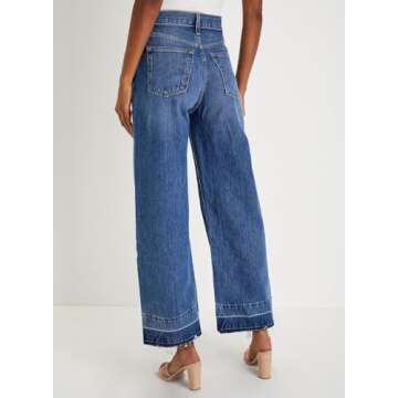 Astylish Ladies Wide Leg Jeans High Waisted Baggy Zimbaplatinum Jeans Straight Leg Denim Pants Jeans...