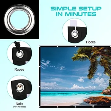 150" Foldable Anti-Crease Outdoor Projector Screen