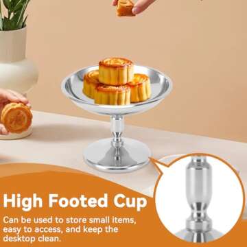 Ice Cream Cups Dessert Dish Stainless Steel Sundae Bowls, Stainless Steel Ice Cream Goblet Cups Serving Dessert Dish Bowls for Salad Fruit Cereal Pudding Dessert Bowls