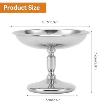 Ice Cream Cups Dessert Dish Stainless Steel Sundae Bowls, Stainless Steel Ice Cream Goblet Cups Serving Dessert Dish Bowls for Salad Fruit Cereal Pudding Dessert Bowls