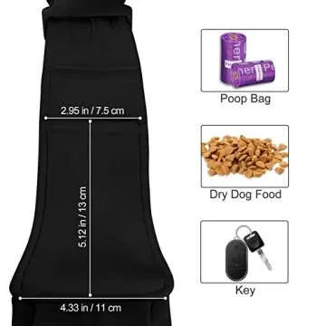 PETLOFT Reversible Dog Cat Sling Carrier, Small Dog Carrier, Adjustable Dog Sling, Hands Free Cross Body Carrier with Collar Hook for Dog/Cat/Bunny up to 11lb, Black