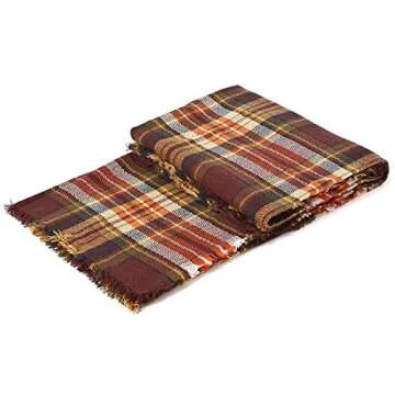 Zando Plaid Blanket Scarf Fall Tartan Scarf Winter Warm Plaid Scarf Shawl Cape Cozy Blanket Scarves Fashion Scarves Wrap Coffee Blanket Scarf