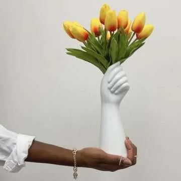 Cute Hand-Shaped Ceramic Vases for Home Decoration