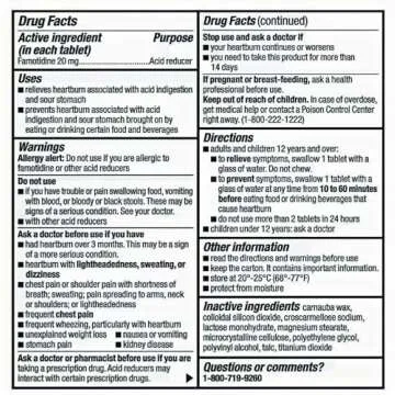 Berkley Jensen Famotidine 20mg 200 Count Relieves Heartburn