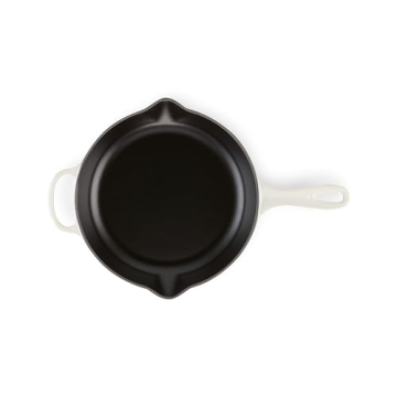 Le Creuset Enameled Cast Iron Signature Iron Handle Skillet, 10.25" (1-3/4 qt.), Meringue