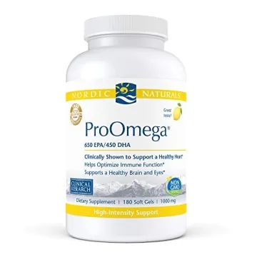 Nordic Naturals ProOmega Omega-3 Fish Oil with Lemon Flavor - 180 Soft Gels for Heart, Brain, Eye & ...