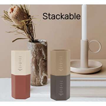 Pen holder Pencil Holder for Desk Cute Nordic Style, Pen Cup for Kids White Simple Modern Minmalist, Office Supplies Dispensers, Makeup Paint Brush Organizer for Girls School Small Grey 3 Pack