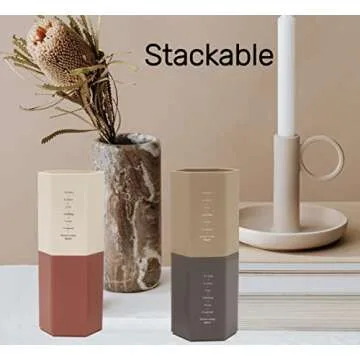 Pen holder Pencil Holder for Desk Cute Nordic Style, Pen Cup for Kids White Simple Modern Minmalist, Office Supplies Dispensers, Makeup Paint Brush Organizer for Girls School Small Grey 3 Pack
