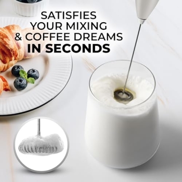 Zulay Powerful Milk Frother - Electric Whisk for Lattes