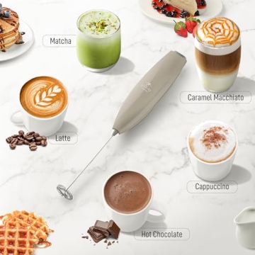 Zulay Powerful Milk Frother - Electric Whisk for Lattes