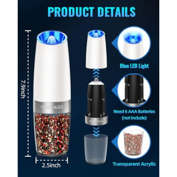 Sweet Alice Electric Pepper and Salt Grinder Set