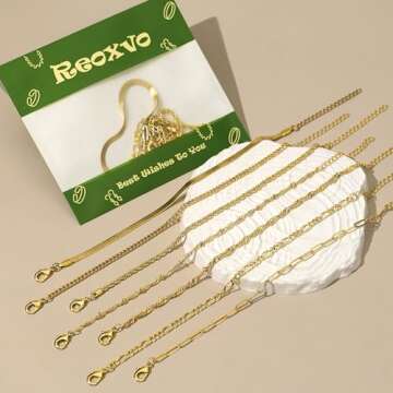 Reoxvo Gold Charm Bracelets for Women - Non Tarnish Style