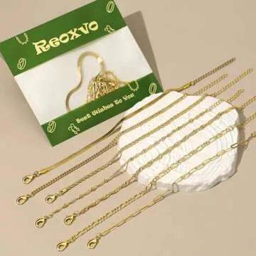 Reoxvo Gold Charm Bracelets for Women - Non Tarnish Style