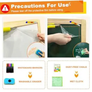 Weudear 4-in-1 Kids Art Easel - Adjustable & Fun