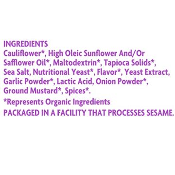 Crunchy Cauliflower Bites, White Cheddar Flavor, Vegan Snacks