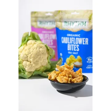 Crunchy Cauliflower Bites, White Cheddar Flavor, Vegan Snacks
