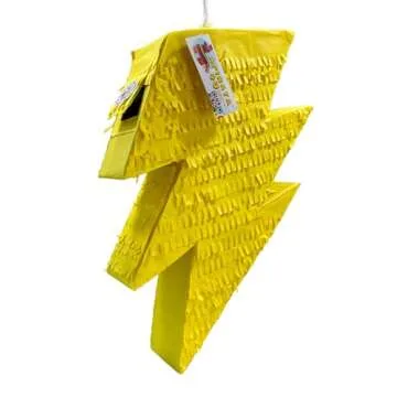 APINATA4U Yellow Lightning Bolt Pinata - Electrify Your Party with Fun and Festive Decor!