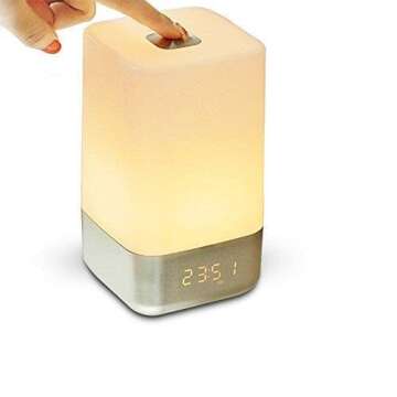 Wake Up Light Alarm Clock,GLIME Sunrise Simulation LED Bedside Lamp Clocks for Bedroom Touch Sensor ...