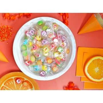 Fruit Slices Candy - Hard Candy Bulk 1 lb Bag of Individually Wrapped Small Candy Fruit Slices (approx. 118 pcs) Hard Candies Assortment - Great for Candy Buffet - Office Candy - Treat Bags