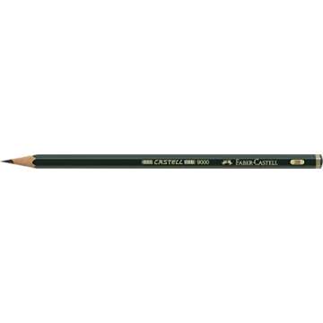 Faber-Castell Pencils, Castell 9000 Graphite art 2B pencils for drawing, sketching - 12 Artist penci...