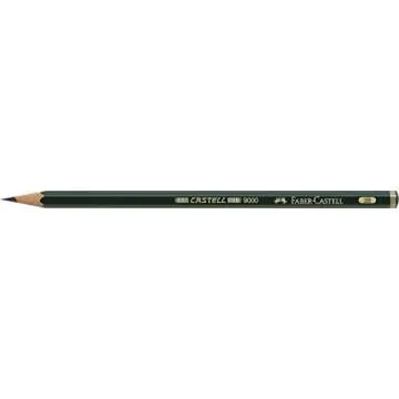 Faber-Castell Pencils, Castell 9000 Graphite art 2B pencils for drawing, sketching - 12 Artist penci...