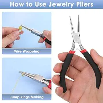 Round Nose Pliers, Wire Jewelry Making Tools Bead Pliers for Wire Wrapping, Jump Rings Making, Jewelry Making Supplies, DIY Craft