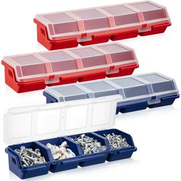 Hushee 4 Pcs Screw Organizers & Storage Bins