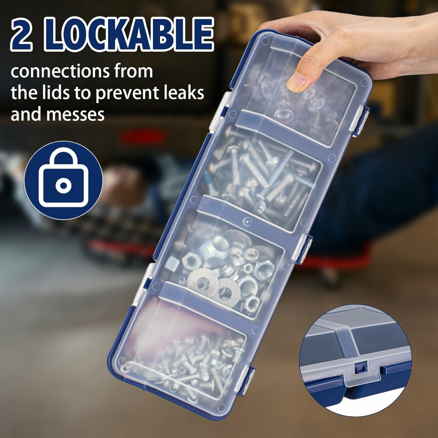 Hushee 4 Pcs Screw Organizers & Storage Bins