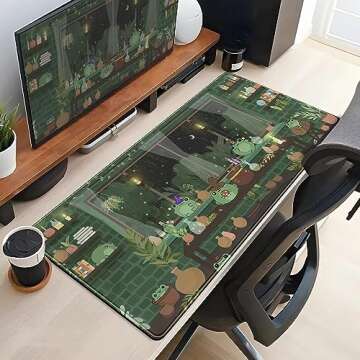 Kawaii Frog Mouse Pad - Large Gaming Desk Mat