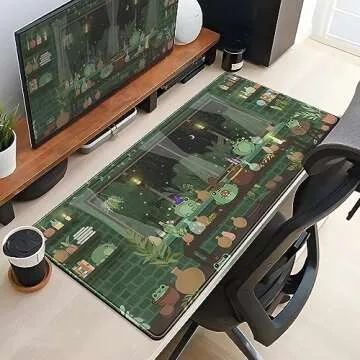 Kawaii Frog Mouse Pad - Large Gaming Desk Mat