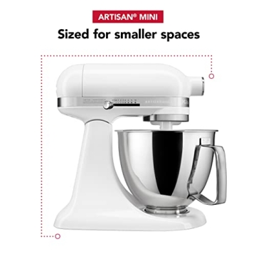 KitchenAid Artisan Mini 3.5QT Stand Mixer White KSM3316X