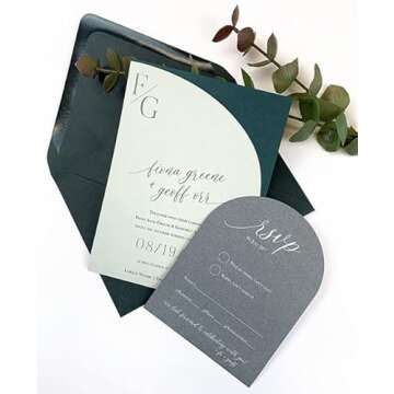 Wedding White Arch Shaped Card - A7 Gmund Colors Matt 5 x 7 111C, 25 Pack