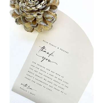 Wedding White Arch Shaped Card - A7 Gmund Colors Matt 5 x 7 111C, 25 Pack