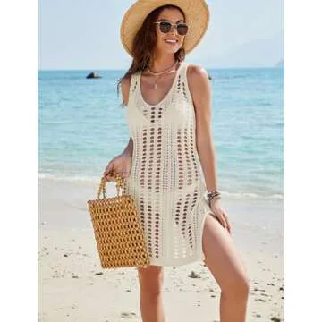 Women’s Crochet Swimsuit Cover-Up - Stylish & Lightweight Beach Dress