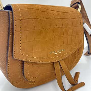 Marc Jacobs Leather Croc-Embossed Saddle Bag for Women