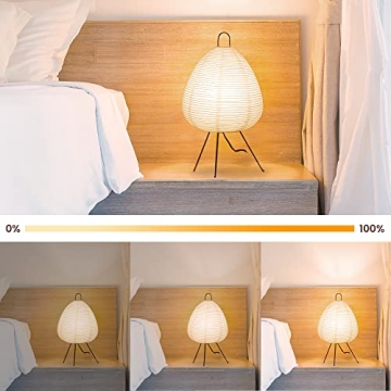 Dimmable Japanese Paper Lamp for Cozy Elegance