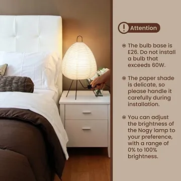 Dimmable Japanese Paper Lamp for Cozy Elegance