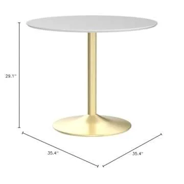 Modern Pisa Round Dining Table for Small Spaces