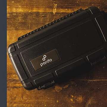Pardo Cigar Travel Humidor Cigar Box - Airtight, Waterproof, Portable Humidor Case with Built-in Humidifier Disc, Durable Storage for up to 5 Cigars - Compact Cigar Travel Case