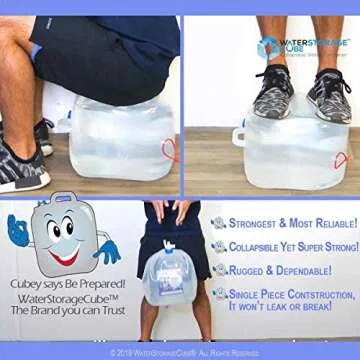 WaterStorageCube Collapsible Container for Camping Emergencies