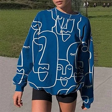 Women Y2K Graphic Butterfly Print Sweatshirt for Casual Style