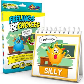 Feelings & Choices Flip Book | Teach 28 Emotions to Kids & Toddlers | Early Learning Feelings Chart ...