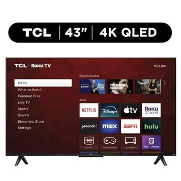 TCL 43-Inch 4K UHD HDR QLED Smart TV with Auto Game Mode