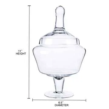 Diamond Star Glass Apothecary Jars with Lids for Candy Buffet - Apothecary Jars for Bathroom, Candy ...