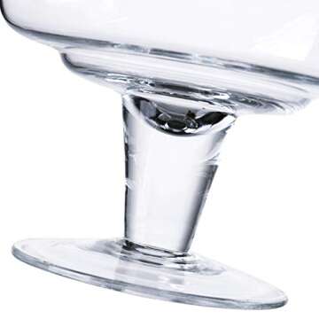 Diamond Star Glass Apothecary Jars with Lids for Candy Buffet - Apothecary Jars for Bathroom, Candy Bar, Kitchen, (Height: 11" Body: 6.5")