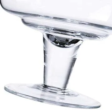 Diamond Star Glass Apothecary Jars with Lids for Candy Buffet - Apothecary Jars for Bathroom, Candy Bar, Kitchen, (Height: 11" Body: 6.5")