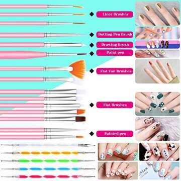 Selizo 99 Packs Nail Art Tools Kit Includes Rhinestones for Nails, Nail Crystals Charms, Nail Art Brushes and Nail Tools for Acrylic Nail Design Decorations Supplies, with Gift Box